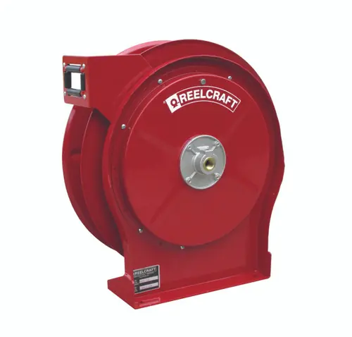 Reelcraft 1/2 in. x 50 ft. A5806 OLP Premium Duty Spring Retractable Air/Water Hose Reel - Reel Only