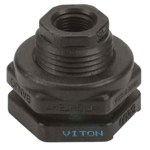 Banjo 1/2 in. Poly Bulkhead FKM (FKM) Tank Fitting