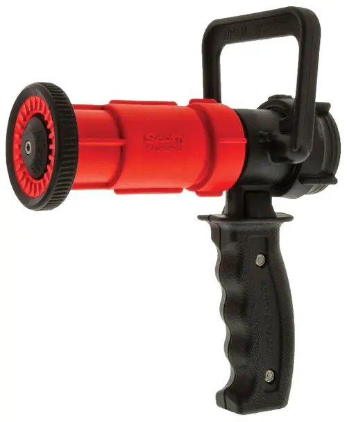 Dixon 1 1/2 in. NPSH Red Thermoplastic Ball Shutoff Nozzle 30 GPM