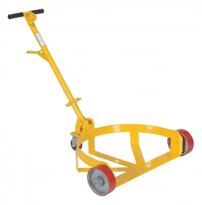 Vestil Lo-Profile Drum Caddy with Poly on Steel Wheels
