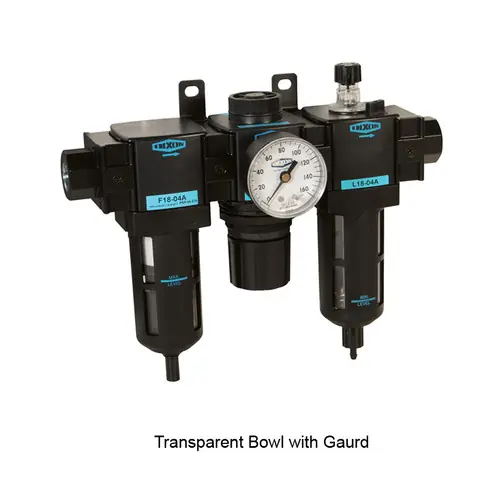 Wilkerson C18 1/4 in. Compact Combo Unit with Transparent Bowl & Guard - Auto Drain