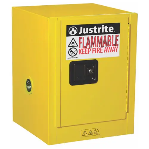 Justrite Sure-Grip EX 4 Gallon Countertop Safety Cabinet - Manual Close