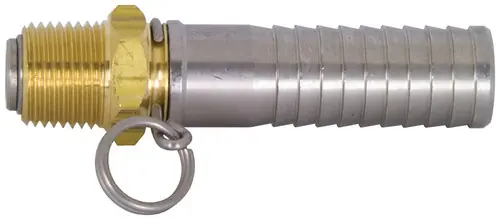 Swivel Connectors for Washdown Spray Guns - 1/2 in. NPT M x 3/4 in. Hose Barb