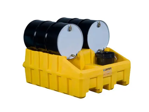 Justrite EcoPolyBlend Drum Management System Base Module - Yellow