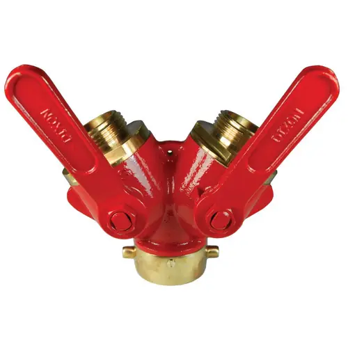 Dixon 1 1/2 in. NST x 1 1/2 in. NST Brass Full Flow 1/4 Turn Ball Type Wye Valve