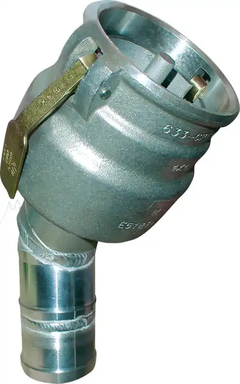 Civacon 4 in. Female Cam w/ Probe, Check Valve & Stainless Paddles x 3 in. 45° Hose Shank