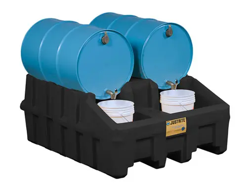Justrite 28667 EcoPolyBlend Drum Management System Base Module - Black