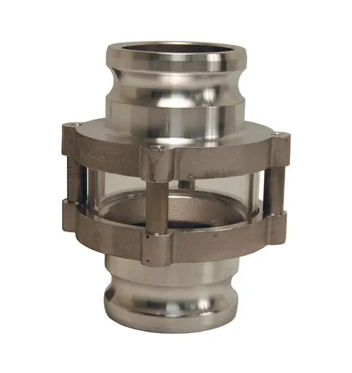 Dixon Aluminum 3 in. x 3 in. Adapter x Adapter In-Line Sight Glass