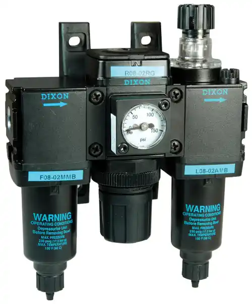 Wilkerson C08 Miniature Combo Unit with Metal Bowl - Manual Drain