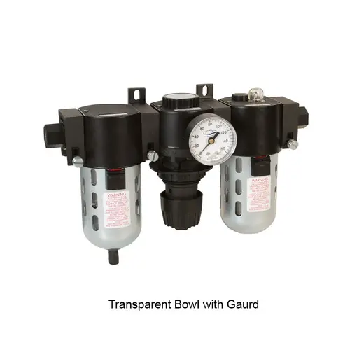 Wilkerson C26 3/8 in. Standard Combo Unit with Transparent Bowl & Guard - Auto Drain