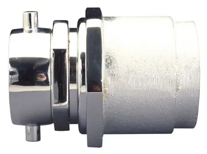Dixon Powhatan 3 in. NPT x 2 1/2 in. NH (NST) Chrome Double Female Spring Check Type Snoot
