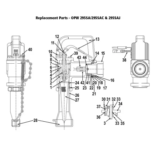 OPW 295 SA/SAC/SAJ Aircraft Nozzle - Replacement Parts - Spout S/A - 26