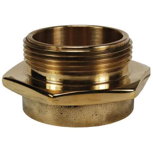 Dixon Powhatan 2 1/2 in. Female NPT x 2 1/2 in. Male NH (NST) Brass (Open Snoot) Single Male Outlet with Hex