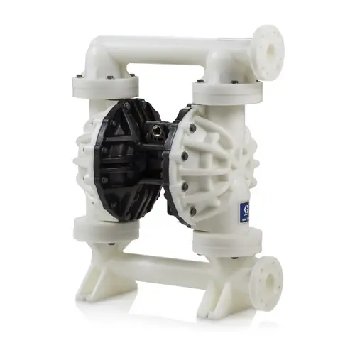 Graco Husky 2200 2 in. Flange Polypropylene Air Diaphragm Pump w/ Santoprene Diaphragms & Balls, Polypropylene Seats - End Flange