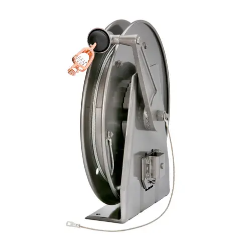 Hannay Reels HGR Series Heavy Duty Grounding Reel, Reel & Cable, 100 ft. Cable, HGR-100-100