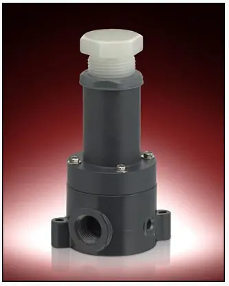 Plast-O-Matic Series RVDT & RVDTM 3/4 in. Poly Relief Valves w/ PTFE FKM Seals