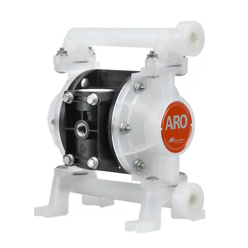 ARO Compact Series 3/8 in. NPT Polypropylene Air Diaphragm Pump w/ Santoprene Diaphragms & Balls, Polypropylene Seats