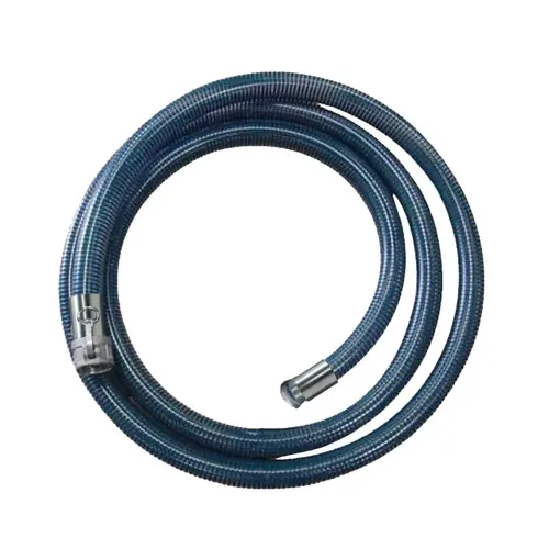 Kuriyama Tigerflex K Series 1 1/2 in. PVC Water Suction Hose w/ Female Coupler x Male Pin Lug, 20 ft. - 70 PSI