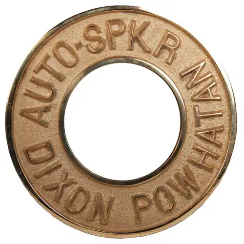 Dixon 2 1/2 in. Pipe Polished Brass Round Identification Auto-Sprinkler Plate