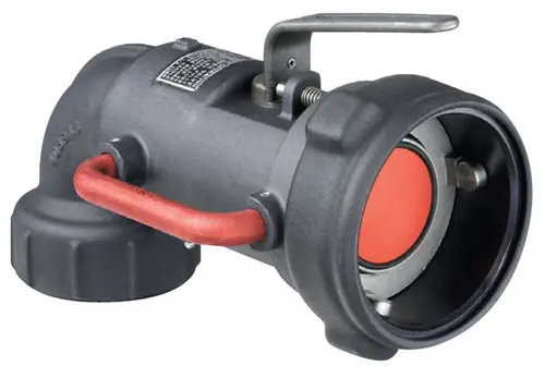 Emco Wheaton 3 in. Aluminum 90° Dry-Break Coupler w/ FKM Seals