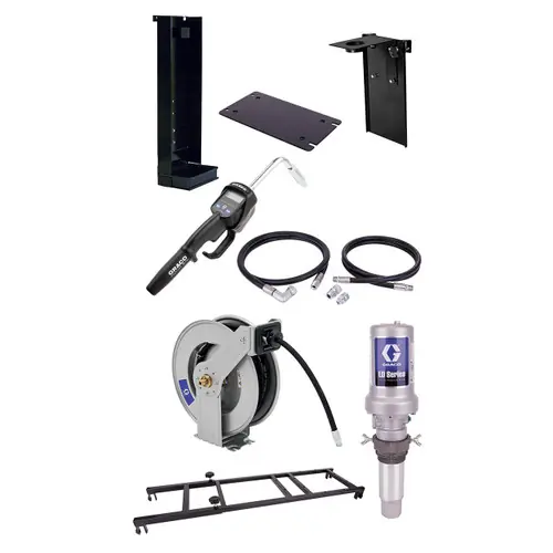 Graco LD Series 5:1 Tote Mount Oil Pump Package w/ Manual Meter - Drain Connect