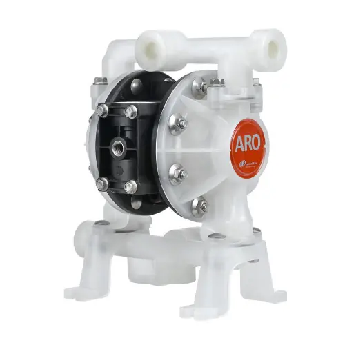ARO Compact Series 1/2 in. NPTF Polypropylene Air Diaphragm Pump w/ PTFE with Santoprene Backup Diaphragms, PTFE Balls & PVDF Seats