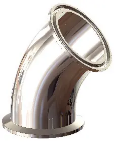 Dixon Sanitary High Purity BioPharm 45° Clamp Elbows - 2 in. - SF1-Ra20