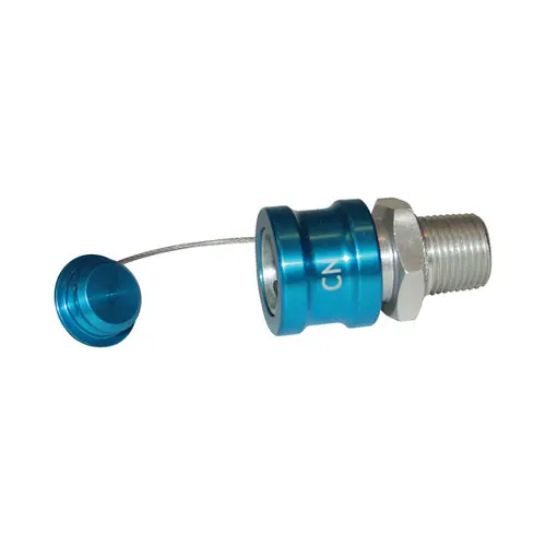 Dixon FloMax 1/2" NPT Coolant Fluid Nozzle Ball Lock W/ Plug - 1/2" NPT - Coolant Nozzle Ball Lock with Plug