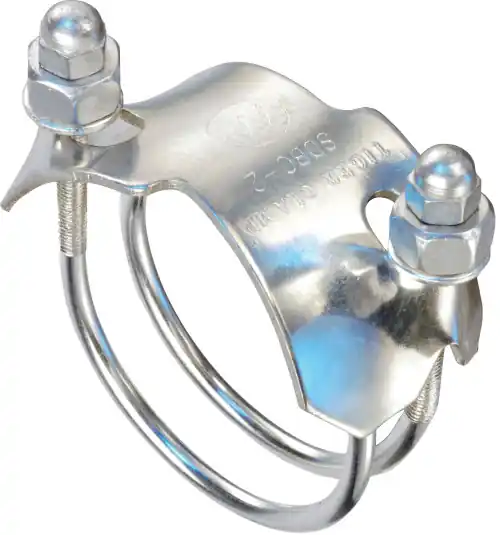Kuriyama 4 in. Zinc Plated Carbon Steel Counterclockwise Spiral Double Bolt Tiger Clamp