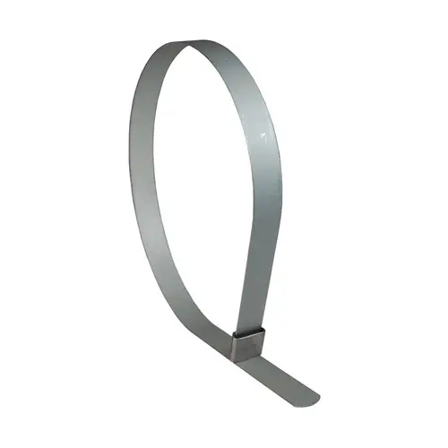 Dixon 2 in. ID x 3/8 in. Width Center Punch Galvanized Steel Open End Band Clamp - 100 Qty