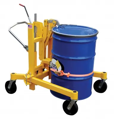 Vestil Manufacturing Hand Ratchet Drum Transporter - 880 lb Capacity