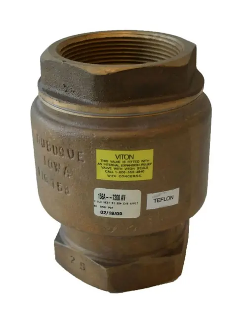 Morrison Bros. 158A Series 1 in. NPT Brass Vertical Check and Back Pressure Valve