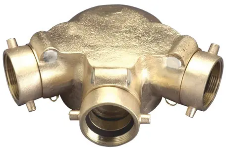 Dixon 2 1/2 in. NH (NST) x 6 in. NPT Auto-Sprinkler Triple Clapper Siamese Connection Bottom Outlet
