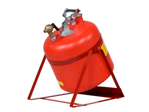 Justrite Nonmetallic Safety Cans For Laboratories - Tilt Can with 08540 Faucet - 5 Gallons - Red