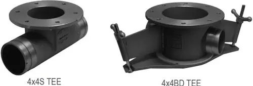 Dixon 4 in. Cast Aluminum Straight Hopper Tee