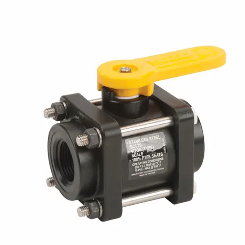 Banjo 1 in. Full Port Polypropylene 4-Bolt Ball Valve - 1 in. Opening Thru Ball