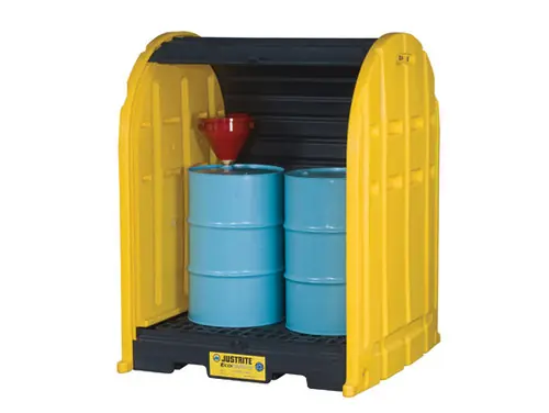 Justrite EcoPolyBlend DrumSheds - 2 Drum Shed