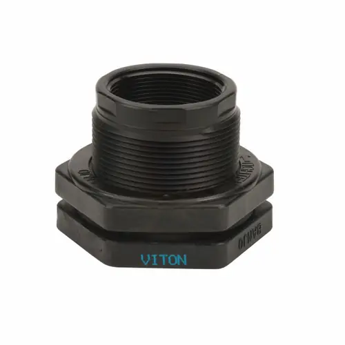 Banjo 3 in. Poly Bulkhead FKM (FKM) Tank Fitting