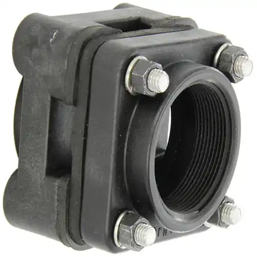 Banjo Poly 2 in. x 2 in. Threaded Bolted Bottom Drain Tank Flange w/EPDM Seal