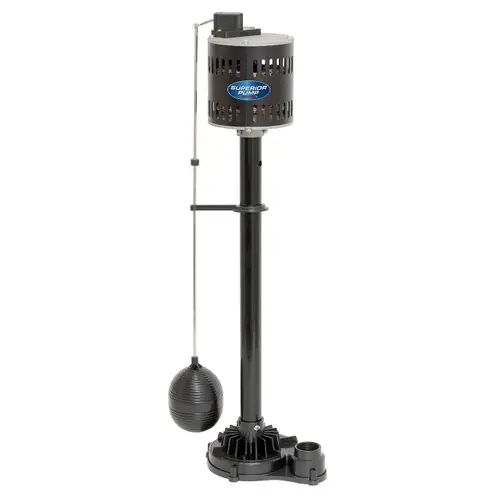 Decko Superior 92333 1/3 HP Thermoplastic Pedestal Sump Pump - 50 GPM