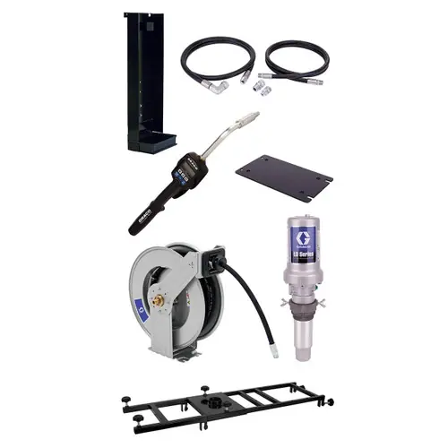 Graco LD Series 3:1 Tote Mount 7.8 GPM Oil Pump Package w/Preset Meter - Top Connect