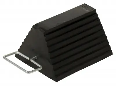 Vestil Rubber Wheel Chock w/ Handle
