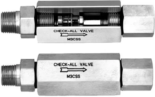Check-All Valve Mini-Check Carbon Steel Check Valves - 1/4 in. - Female NPT - Male NPT