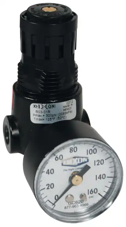 Dixon Wilkerson 1/8 in. R03 Miniature Regulator With Gauge