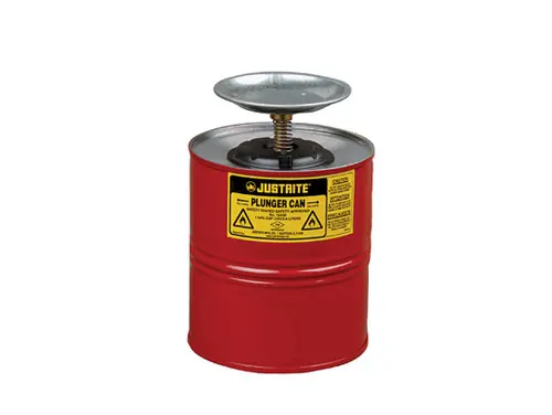 Justrite 10308 Plunger Can - 1 Gallon - Red