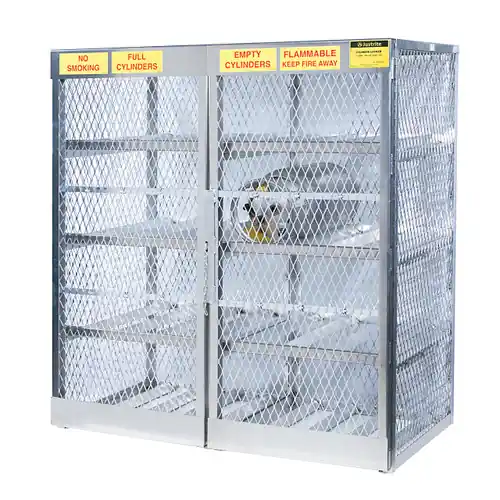 Aluminum LPG Cylinder Lockers Horizontal Storage - Sixteen 20 or 33 lb