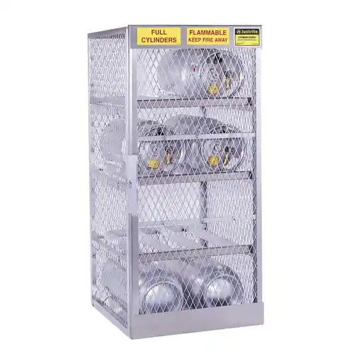 Aluminum LPG Cylinder Lockers Horizontal Storage - Eight 20 or 33 lb