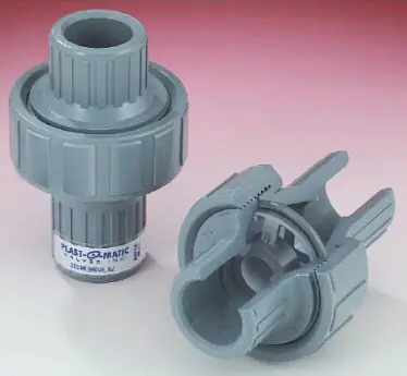 Plast-O-Matic Series CKM 1 in. Self-Closing PVC Check Valves w/ FKM Seals