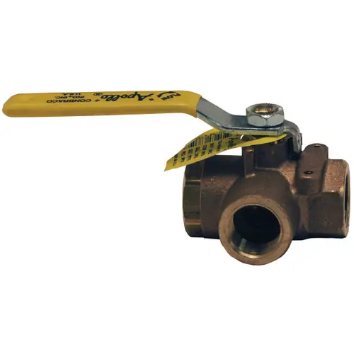 Dixon 1/2 in. NPT 3-Way Diverting Ball Valves L Flow Pattern - Full Port