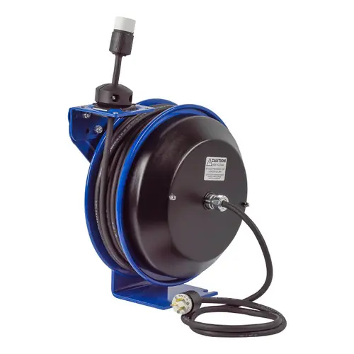 Coxreels PC Series Power Cord Reel - 12 AWG - 35 ft. - Single Industrial Receptacle